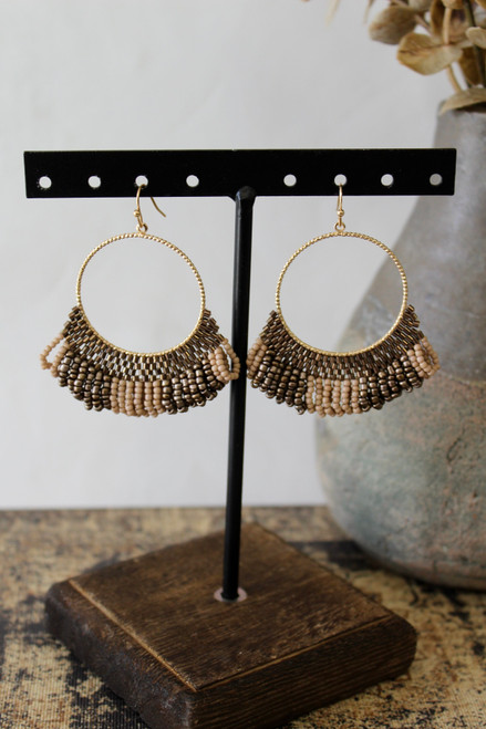 Born To Be Stylish Earrings - Brown