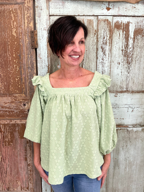 Loveliest In The Room Top - GREEN *FINAL SALE*