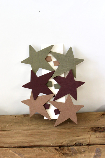 Set Of 6 Star Clothespins