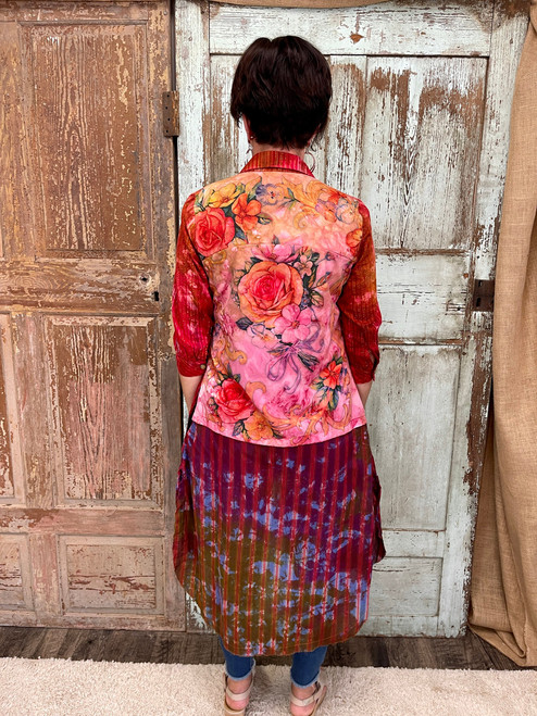 Red All About It Kimono