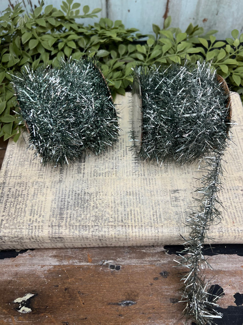 72" Green Tinsel Garland Spool (set of 2)