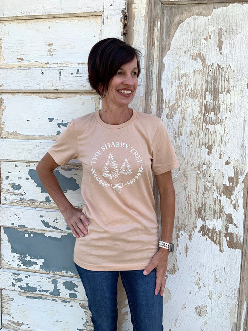 Shabby Tree Logo Tee - PEACHY SAND Shabby Tree Logo Tee - PEACHY SAND