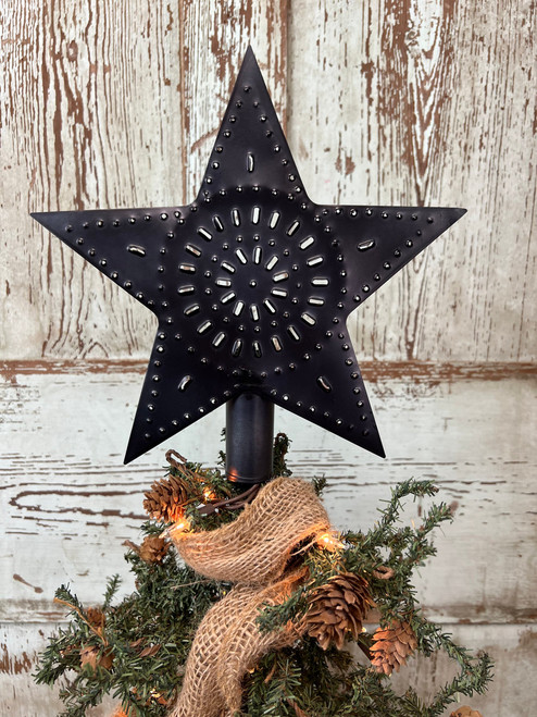 Tin Tree Topper - Black