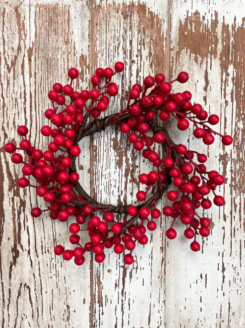 4.5" Matte Weatherproof Berry Candle Ring