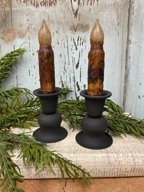 4" Burnt Mustard Timer Taper (Set of 2)