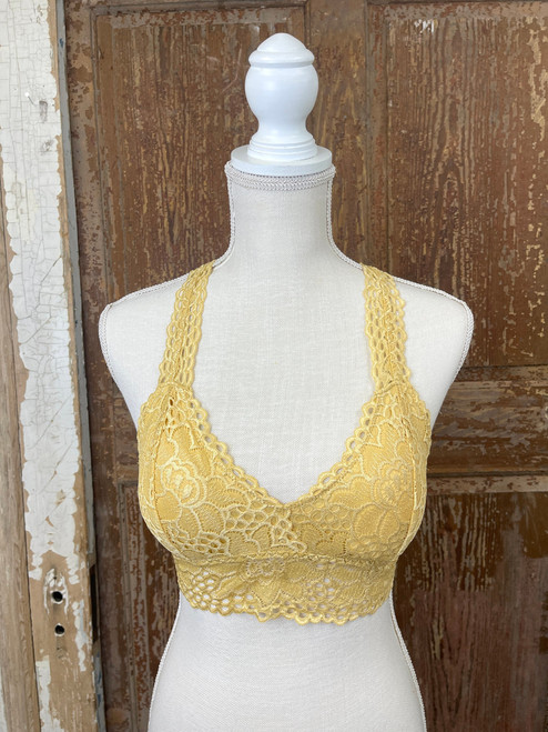 A Touch Of Lace Bralette - YELLOW