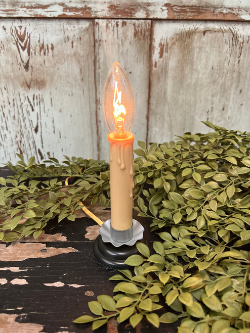 5" Country Candle Lamp With Non Flicker 7W Bulb 5" Country Candle Lamp With Non Flicker 7W Bulb