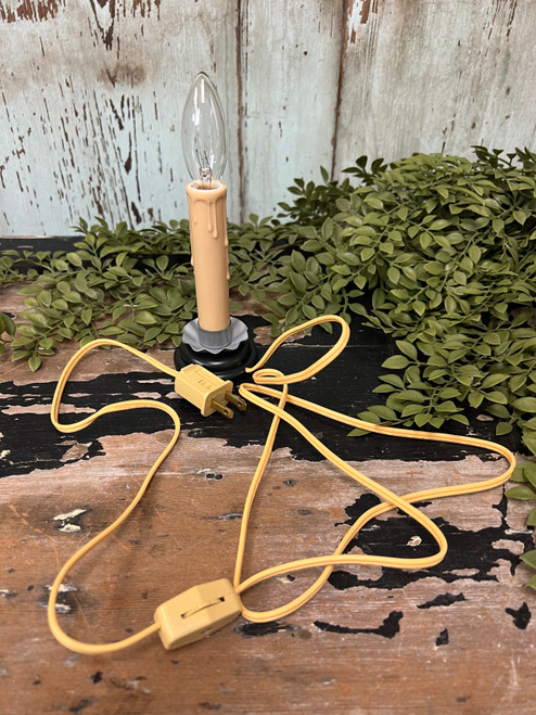 5" Country Candle Lamp With Non Flicker 7W Bulb