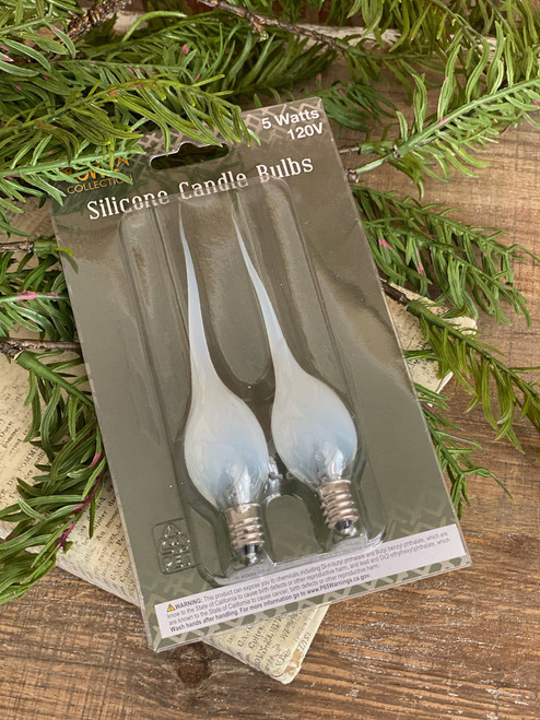 Set of 2 Silicone 5 Watt Candle Bulbs Set of 2 Silicone 5 Watt Candle Bulbs