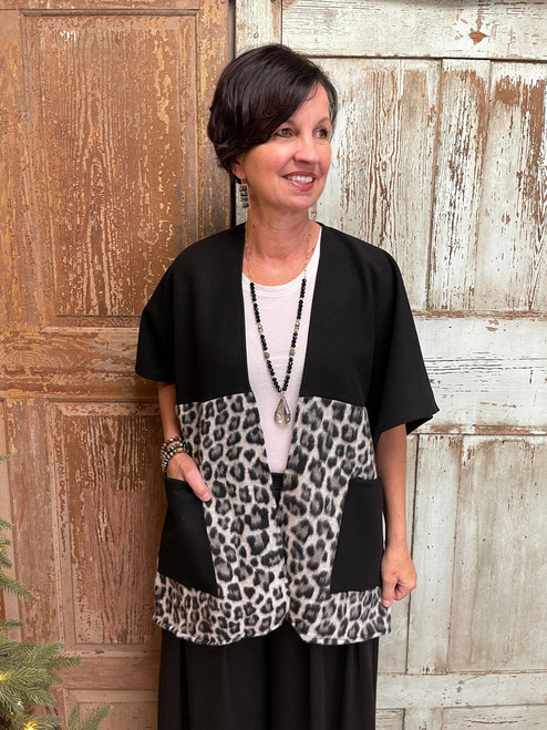 Think Of Me Leopard Poncho