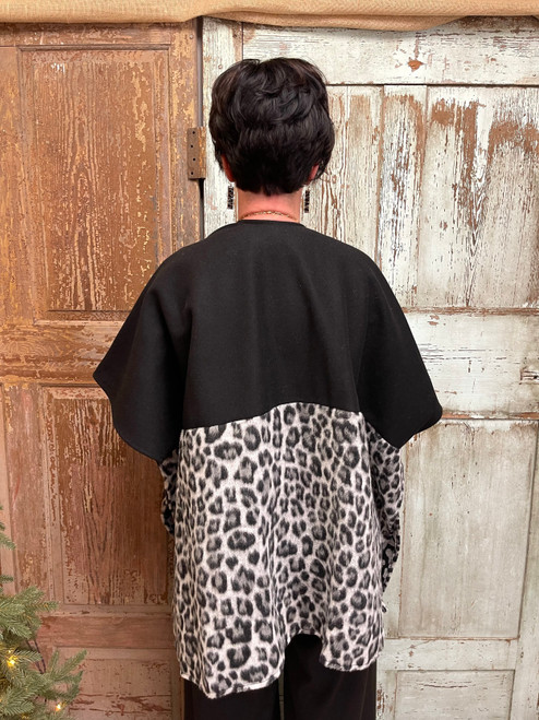 Think Of Me Leopard Poncho