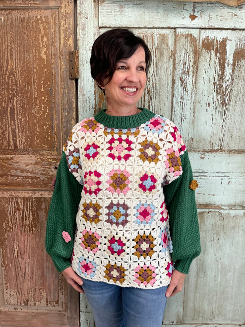 Boldest Blooms Crochet Sweater *FINAL SALE*