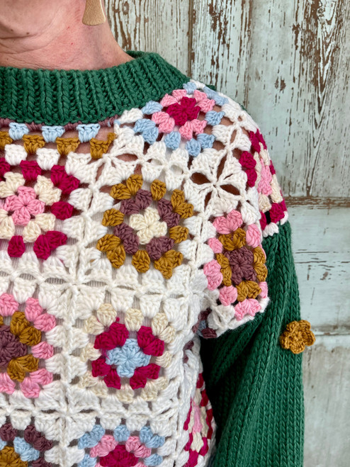 Boldest Blooms Crochet Sweater *FINAL SALE*