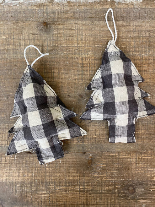 Buffalo Check TREE Ornaments (set of 2) *FINAL SALE*