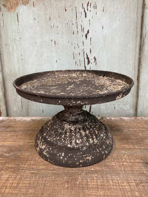 6.5" French Gray Candle Holder