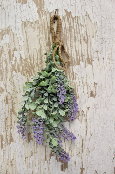 Purple Sage Boxwood Hanging Teardrop