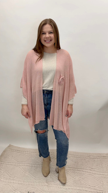 Made For Spring Poncho Wrap - Pink