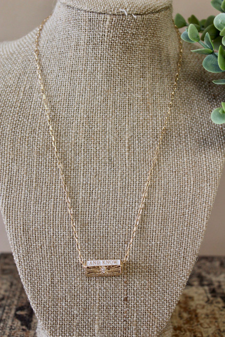 Be Still And Know Necklace