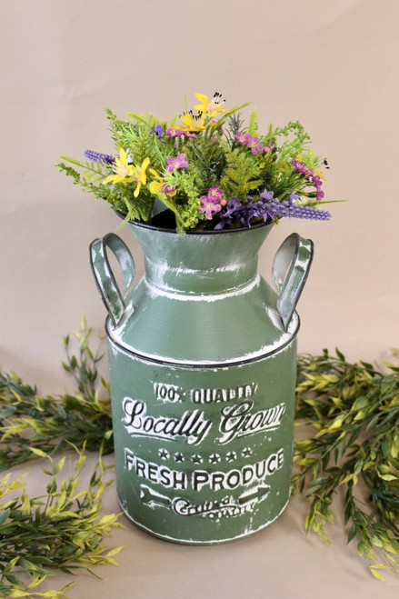 Locally Grown Green Milk Can