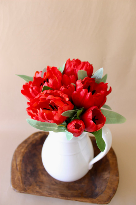 12" Grand Opening Tulip - Red (Set Of 2)