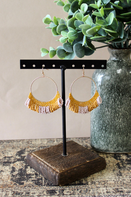 Born To Be Stylish Earrings - Mustard