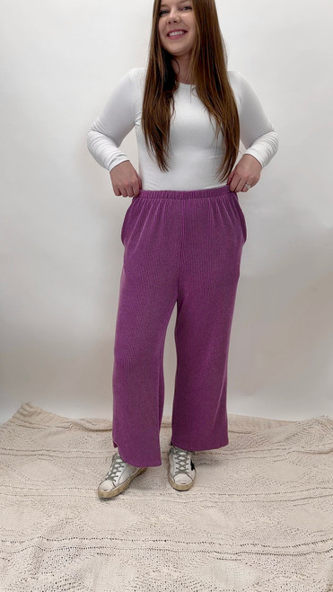 Sunday Slow Down Pants - Purple