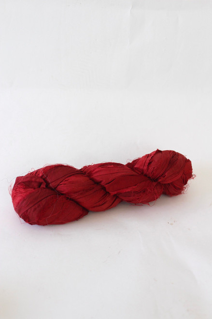 Burgundy - Recycled Silk Ribbon