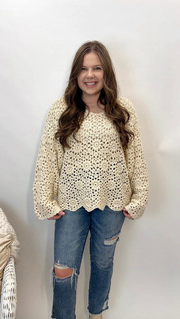 Breeze At Sunset Crochet Sweater