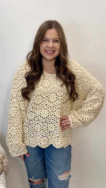 Breeze At Sunset Crochet Sweater