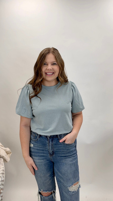 Change Of Heart Top - Faded Blue *FINAL SALE*