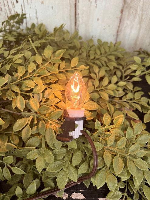 Clip Light With Bulb (Brown Cord) Clip Light With Bulb (Brown Cord)