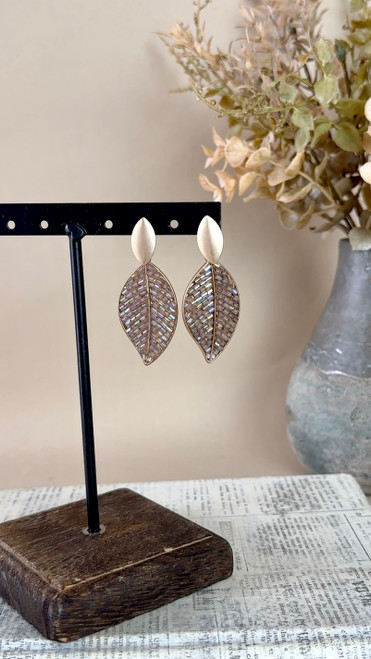 Falling Leaves Earrings - Taupe