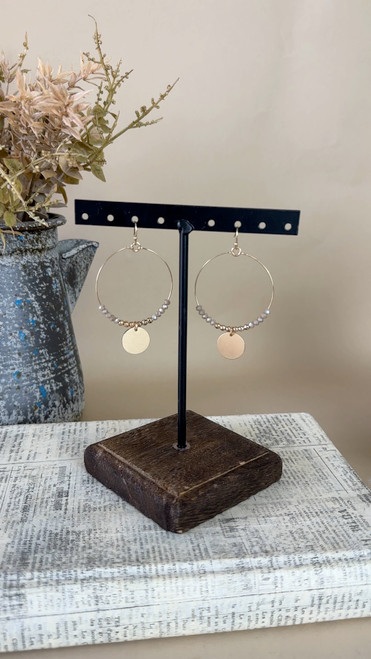 She's A Go Getter Earrings - Taupe