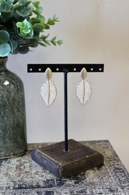 Falling Leaves Earrings - Ivory