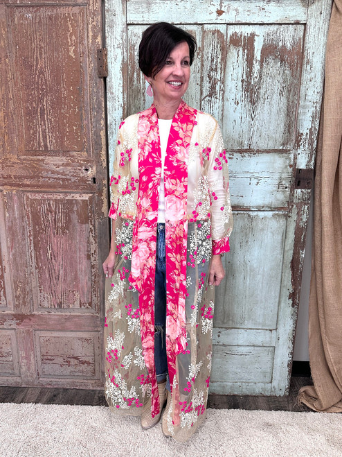 Table For Two Duster Kimono
