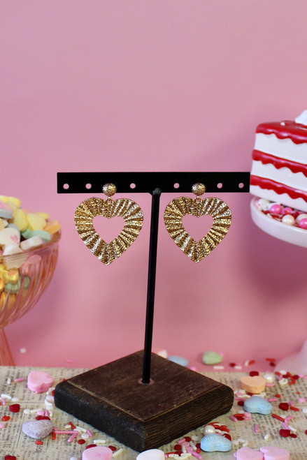Heart Of Gold Earrings - Gold Heart Of Gold Earrings - Gold