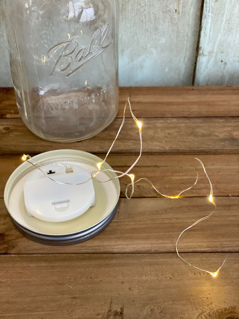 Wide Mason Jar Lid Wire Lights