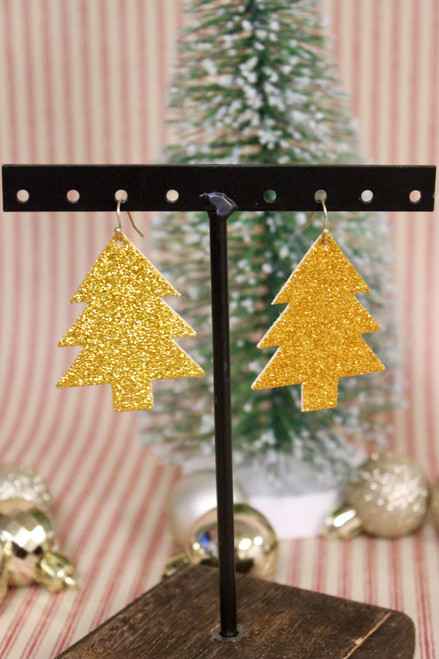 Glittered In Gold Earrings Glittered In Gold Earrings