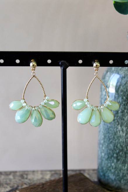 Final Touch Earrings - Green