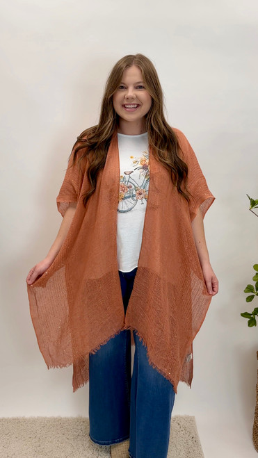 Spread The Sparkle Kimono - Rust