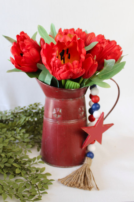 Red Metal Pitcher