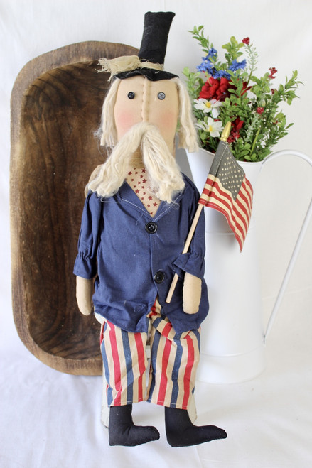 Uncle Sam With American Flag Doll