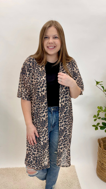 Let's Talk Leopard Kimono