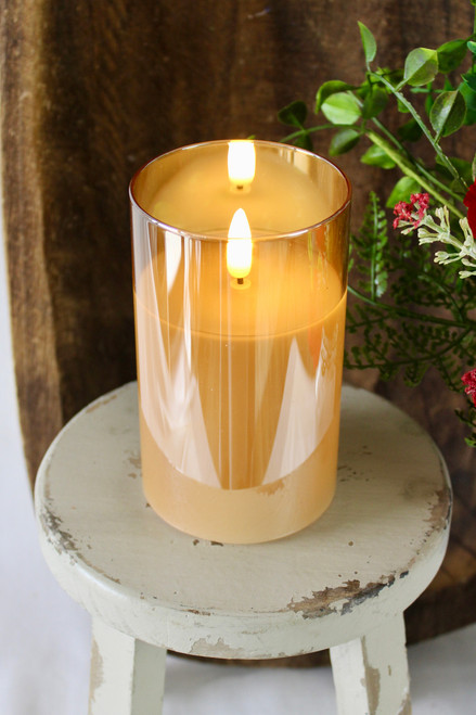 5" Champagne Glass 3D Flame Candle 5" Champagne Glass 3D Flame Candle
