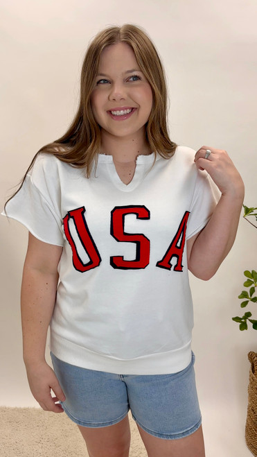 Let's Go USA Sweatshirt Top