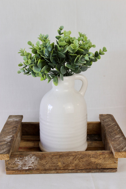 Crackled White Porcelain Flower Jug