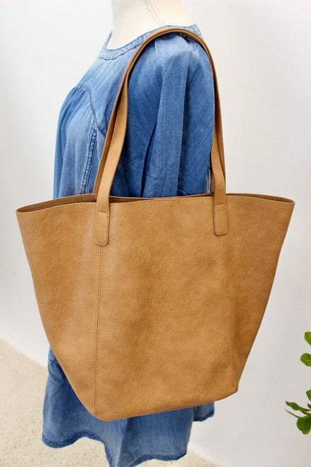 Take Me Around Town Tote Bag - Camel