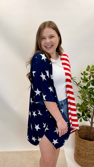 Stunning In Stars and Stripes Cardigan