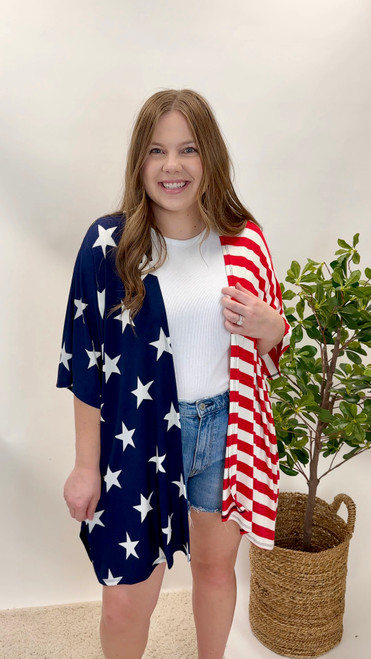 Stunning In Stars and Stripes Cardigan