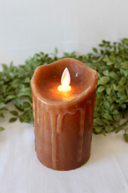 5" Moving Flame Bronze Pillar Candle 5" Moving Flame Bronze Pillar Candle